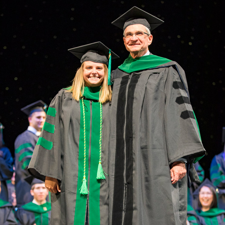 Dr. Hollen at hooding ceremony