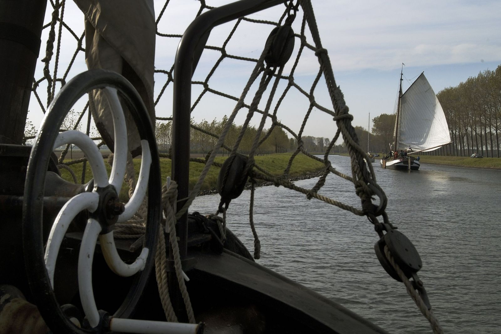 Bietenraceschepen op Goese Sas